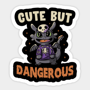 Cute But Dangerous Funny Cute Spooky Sticker